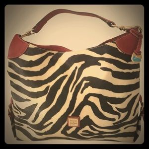 RARE Dooney and Bourke Large Zebra Bag